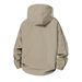 Unisex Waterproof Windbreaker Jacket – Oversized Streetwear Hooded Windcoat (S-XXXL, Mocha/Black/White)_viptrois.com