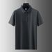 Men's Clothing Copper Silk T Shirt Men's Business Casual Short Sleeved Summer Tianma Mulberry Silk Lapel Men's Polo Shirt_viptrois.com