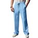Men's Waffle-Knit Dress Pants – Breathable Textured Polyester With Elastic Waist (S-3XL, 5 Versatile Colors)_viptrois.com