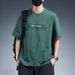 2025 Pure Cotton Men's Short Sleeved T-shirt Round Neck Letter Spring And Summer New Products Trendy Brand Casual_viptrois.com
