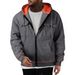 Men's Fleece-lined Hooded Zip-up Sweatshirt - Winter Warm Pullover With Pockets, Casual Streetwear For Teens & Adults_viptrois.com
