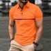 Men's Stripe Print Polo Shirt - Breathable Short Sleeve Casual Top With Button Collar, Lightweight & Comfortable For Summer_viptrois.com