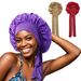 Medium Size (36cm) Satin Ribbon Bow Hair Cap & Shower Cap - Imitation Silk, Single Layer, Lightweight & Elegant (Best Seller)_viptrois.com