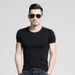 boy New T-shirt For Men 2024 Summer Simple Commuting Casual Short Sleeve Top Solid Color Round Neck Couple Base Shirt_viptrois.com