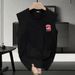 2025 Summer Cotton Loose Sleeveless T-shirt Men's Vest Trendy Brand Design Sense Casual Sports T-shirt Top_viptrois.com
