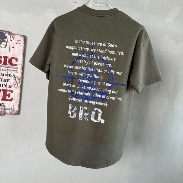 High Street Versatile Youth Breathable American Pure Cotton Printed Short sleeved T-shirt for Men and Women Beautiful Pi_viptrois.com