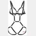 New leather punk ring binding street dance performance accessory belt_viptrois.com
