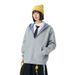 Unisex Vintage Plaid Hooded Zip-Up Sweatshirt - Oversized Casual Pullover For Men & Women_viptrois.com