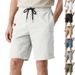 Men's Beach Pants Summer Boys Casual Light Luxury Five Point Pants Cross Border Drawstring Large Size Shorts_viptrois.com