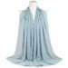 Unisex Solid color monochrome pearl chiffon shawl Long shawl Muslim shawl_viptrois.com