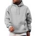 Men's Hooded Sweatshirt -Vintage Style Pullover Hoodie, Soft Cotton Blend, Comfort Fit, Streetwear Essential For Casual Wear_viptrois.com