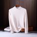 Pure Autumn Winter New Men's Crew Neck Sweater Long Sleeve Knitwear Solid Color Loose Pullover Base Shirt_viptrois.com