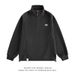 Korean Style Half-Zip Fleece Hoodie – Embroidered Stand Collar Oversized Sweatshirt For Teens (Light Grey/Dark Grey, M-XXXL)_viptrois.com