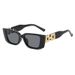 2025 New Women's Fashion Sunglasses With Personality Chain Leg Cat Eye Narrow Frame_viptrois.com