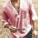 Men's Clothing Chest Tie Corns Mid Sleeve T Shirt_viptrois.com
