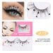 Sparkle Sequin False Eyelashes With Heart & Flower Patches - Synthetic Fiber, Ideal For Christmas Party & Performances_viptrois.com