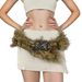 Gothic Halloween Belt With Fluffy Skeleton Hand & Skull Design – Velvet Adjustable Waistband For Women & Men (White, Pink, Brown)_viptrois.com