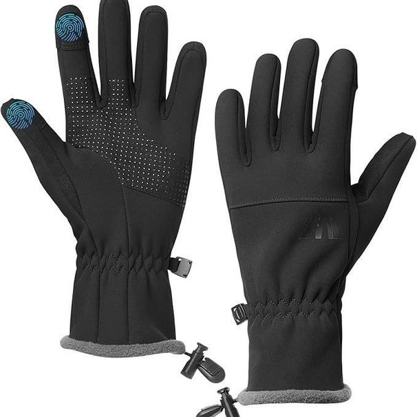 Winter Touch Screen Windproof Cold-proof Warm Fleece-lined Gloves For Outdoor Activities Cycling_viptrois.com