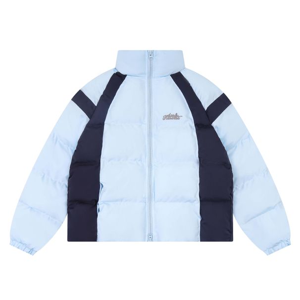 Men's Clothing High Street National Trend Contrast Color Star Letter Embroidery Stand Collar Cotton Jacket Trendy Brand Loose Casual Warm Jacket_viptrois.com