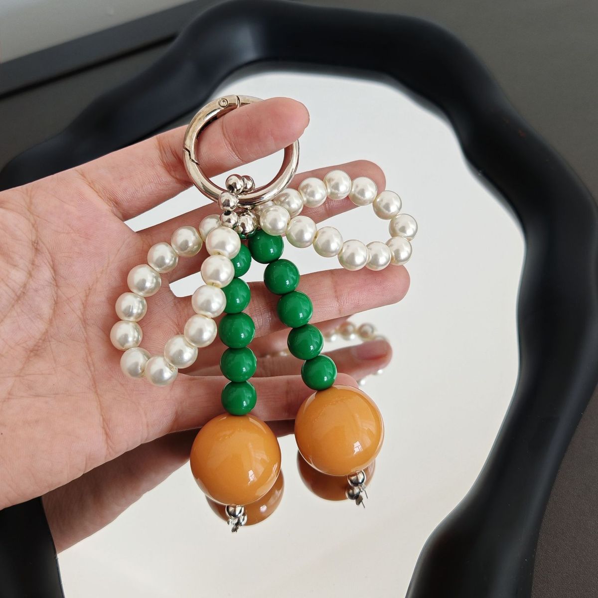 Bag Pendant Cherry Candy, Large Round Beads, Colorful Pearls, Beaded Bags, Pendants, Mobile Phone Chains, Pendants_viptrois.com