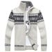 Men's Stand Collar Knit Cardigan – Winter Zippered Sweater Jacket (Beige/Green/Dark Blue/Dark Gray, M-5XL)_viptrois.com