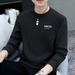 New Autumn Hoodie With Round Neck Printed T-Shirt, Long Sleeved Outerwear, Casual Trendy Men's Top And Base Shirt_viptrois.com