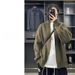 Autumn Loose Solid Color Knitted Zipper Cardigan Jacket Stand Up Collar Versatile Casual Sweater_viptrois.com