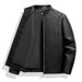 Men's Clothing New Tops Leather Jacket Men's PU Leather Jacket Spring And Autumn Korean Style Trendy Stand Collar Motorcycle Clothes Work Jacket Men_viptrois.com