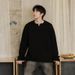 Small V-neck long sleeved T-shirt for men in autumn and winter, with a bottom layer and a loose fit for the bathroom_viptrois.com