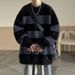 Sweater Men's Autumn And Winter American Retro New Contrasting Stripes Trend Solid Color Couple Bottoming Shirt_viptrois.com