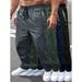 Men's Cargo Jogger Pants - Oversized Workwear Trousers With Drawstring Waist & Multi-Pockets, Polyester Casual Streetwear_viptrois.com