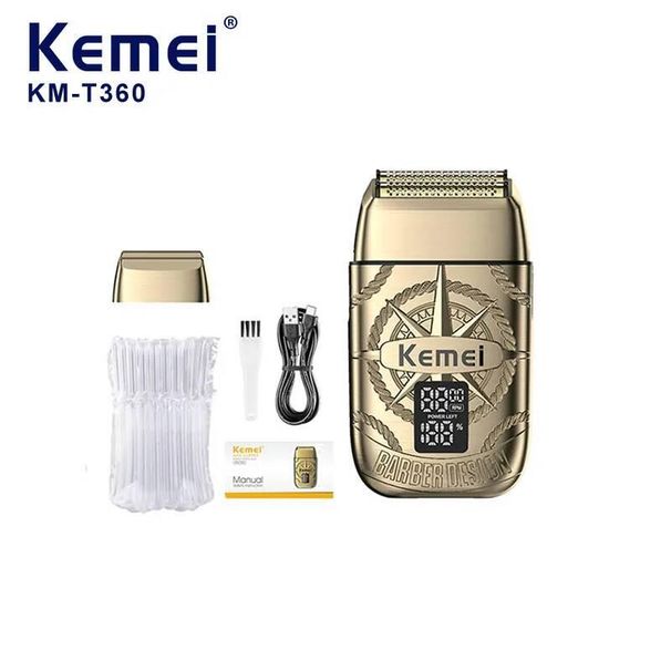 Kemei Professional Electric Shaver Waterproof, Rechargeable, Hair And Beard Trimmer, Small Appliances_viptrois.com
