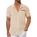 Men's Clothing Fashion Summer Casual Shirt Short Sleeved Suit Collar Hollow Breathable Cardigan_viptrois.com
