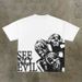 Men's Clothing Print Large Size T Shirt Gothic Graphic T Shirt Y2k Top Armed Gothic Men's Short Sleeve_viptrois.com