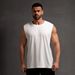 Solid Color Sleeveless T-Shirt Plus Size Sports Vest For Men, Trendy Men's Loose Fit Gym Base Shirt, Tank Top_viptrois.com