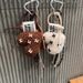 Bag Charms Lambswool Love Pendant Plush Bow Lanyard Climbing Bracelet Keychain Bag Pendant_viptrois.com