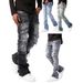 Men's Clothing New Men's Denim Straight Pants Street Fashion Ins Popular Stretch Patch Denim Straight Pants_viptrois.com