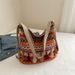 Women's Tote Bags Ethnic Characteristic Tote Bag, Women's Casual Travel Single-shoulder Bag, Fashionable Girl's Crossbody Tassel Bag_viptrois.com