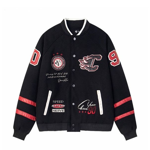 American Street 2025 Spring And Autumn Baseball Jersey Men's And Women's Japanese Loose Jacket Couple's Jacket Trendy Casual And Versatile_viptrois.com