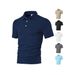 Men's Clothing New Summer Loose Casual Lapel Jacquard Cloth Short Sleeved Polo Shirt_viptrois.com