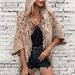 Colored plaid knitted tassel cape women's casual loose sweater cape_viptrois.com
