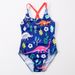 Mother & Kids New Swimsuits Fashion Sweet Cute Children's One Piece Swimsuit_viptrois.com