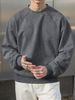 Loom Spring Autumn Short Sleeve European And American Men's Crew Neck Sweatshirt Fleece Lined Thickened 250g Loose Fit Plus_viptrois.com