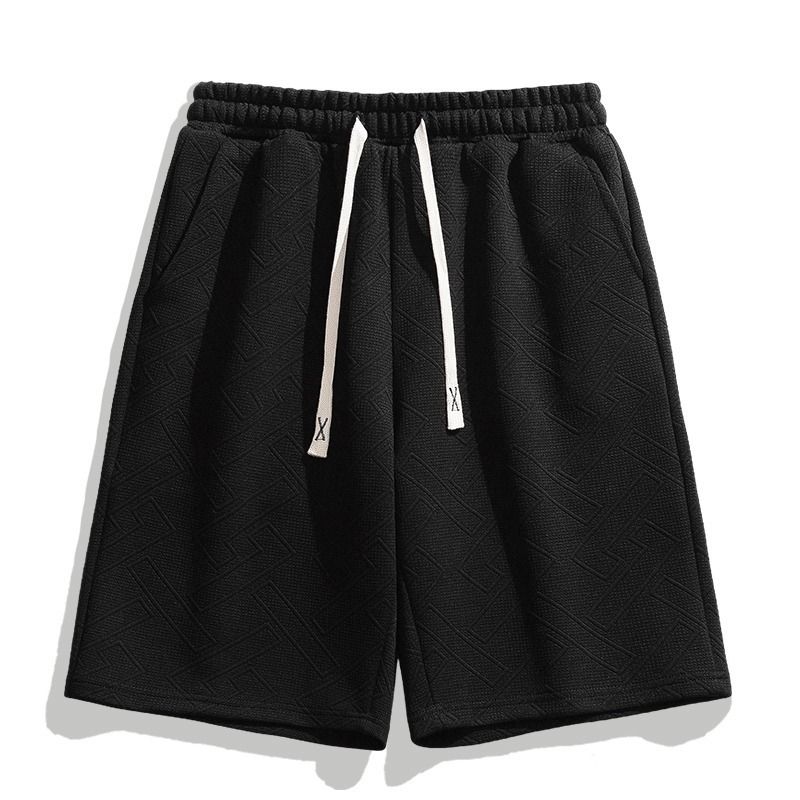 New Men's Summer Trendy Shorts Thin Loose Casual Pants Jacquard Straight Leg Sporty_viptrois.com