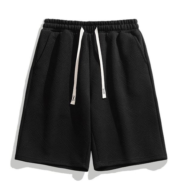 New Men's Summer Trendy Shorts Thin Loose Casual Pants Jacquard Straight Leg Sporty_viptrois.com