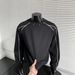 Rivets Deconstruction Crew Neck Sweater Men's Autumn And Winter Trendy Clothes High-end Sense Ruffian Handsome Loose Heavy Coat_viptrois.com