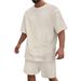 Men's Clothing Men's Jacquard Round Neck Short Sleeved T Shirt Shorts Casual Suit_viptrois.com