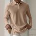 Men’s Textured Polo Shirt – Breathable Stretch Knit For Spring & Fall (S-XXXL, 18 Patterns & Colors)_viptrois.com