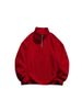 "Men's Stand Collar Quarter-Zip Sweatshirt - Fleece Lined Relaxed Fit Pullover For Casual & Sporty Look (White, Black, Camel, Red, Wine, Apricot, )"_viptrois.com