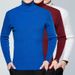 Men's High Neck Sweater – Classic Solid Color Wool Blend Knit Pullover (M-4XL) – Anti-Fade Casual Turtleneck For Autumn & Winter_viptrois.com